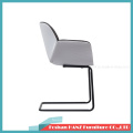 Andreu World Plastic Fabric Cushion Nuez Chair with Metal Cantilever Leg